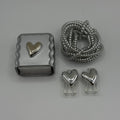 PROTECTOR DE CARGADOR CORAZON PLATEADO