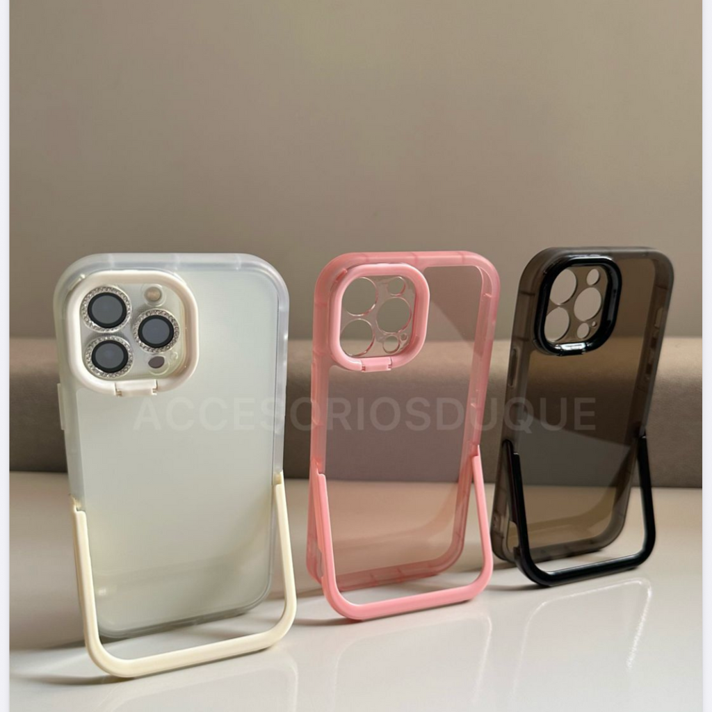 CASE IPHONE 11 PRO MAX SOPORTE ROSADO