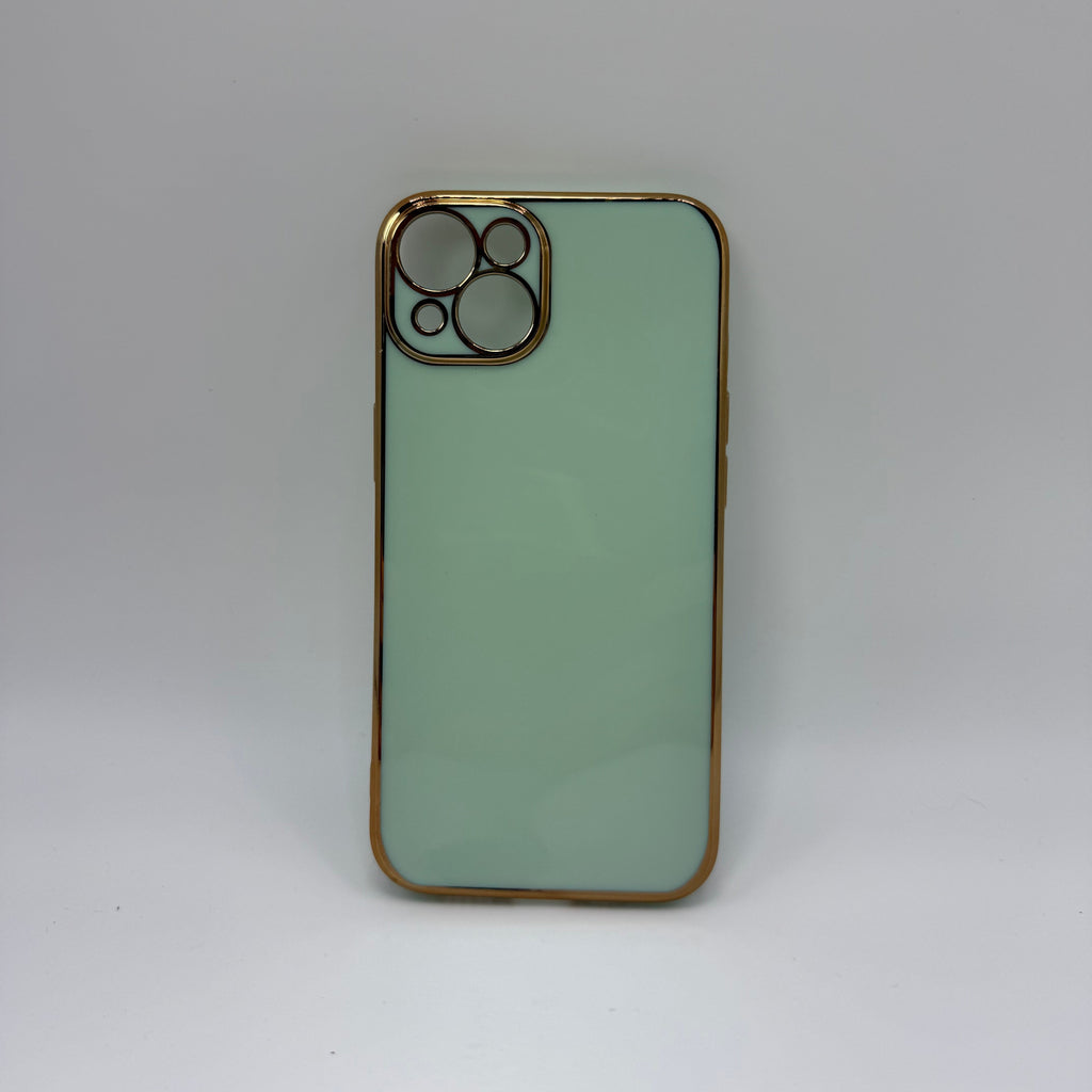 CASE IPHONE 13-14 LUJO VERDE MENTA