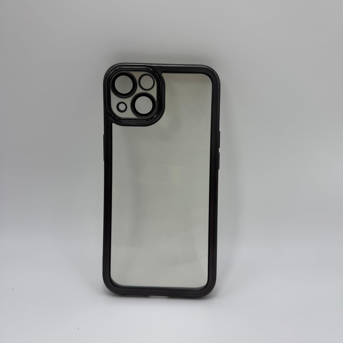 CASE IPHONE 14 PLUS BORDE METALIZADO NEGRO