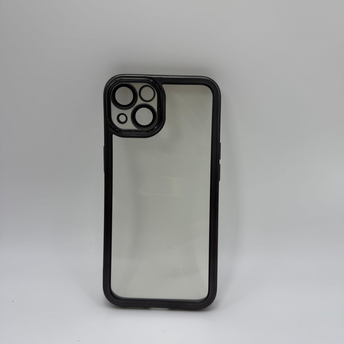 CASE IPHONE 13-14 BORDE METALIZADO NEGRO