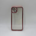 CASE IPHONE 14 PLUS BORDE METALIZADO ROSADO