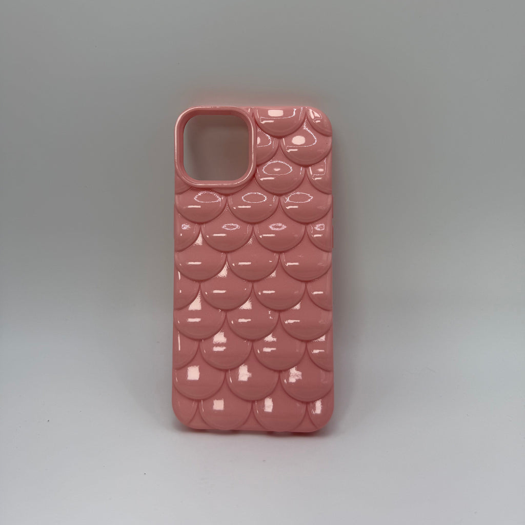 CASE IPHONE 13-14 ESCAMAS ROSADO