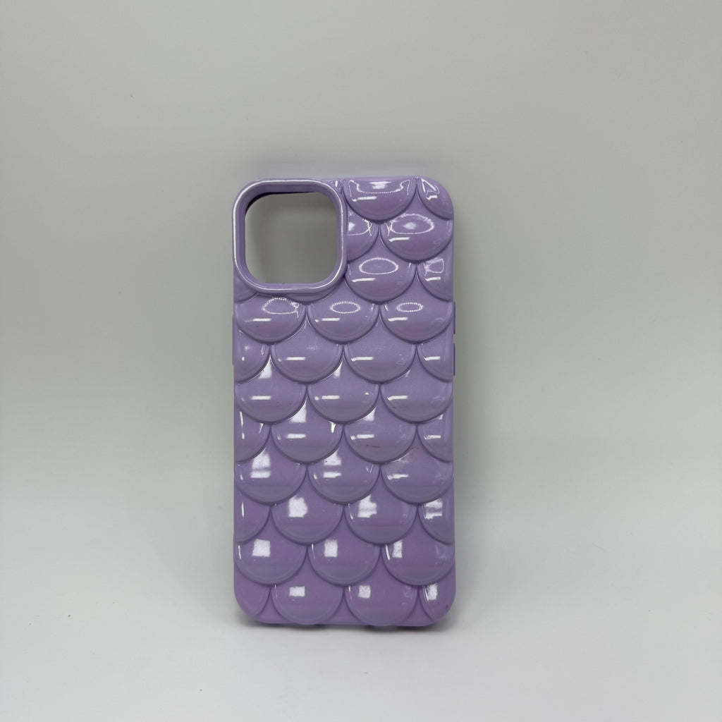 CASE IPHONE 13-14 ESCAMAS LILA