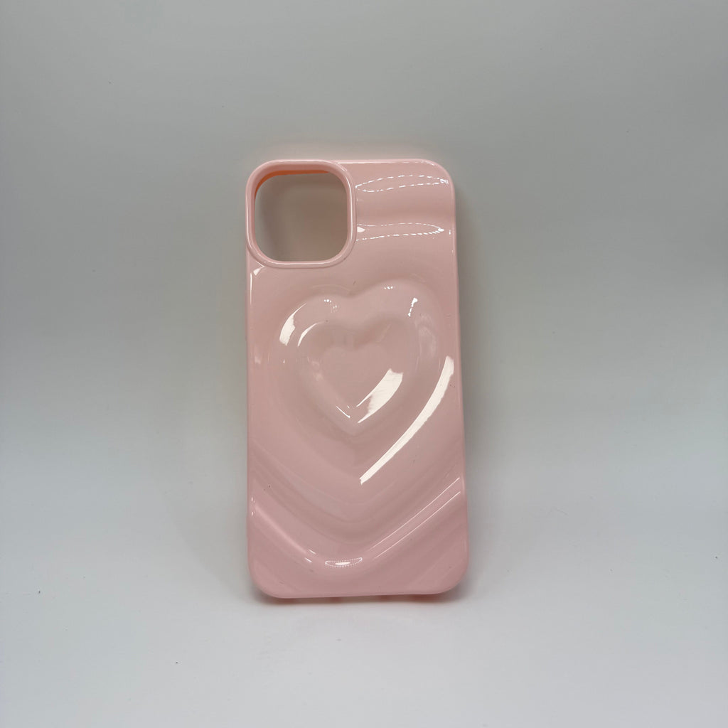 CASE IPHONE 13-14 LOVE 3D ROSADO