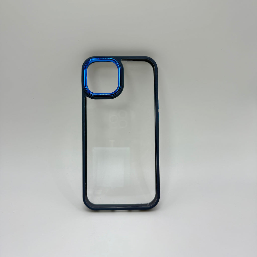 CASE IPHONE 13-14 BORDE COLOR AZUL