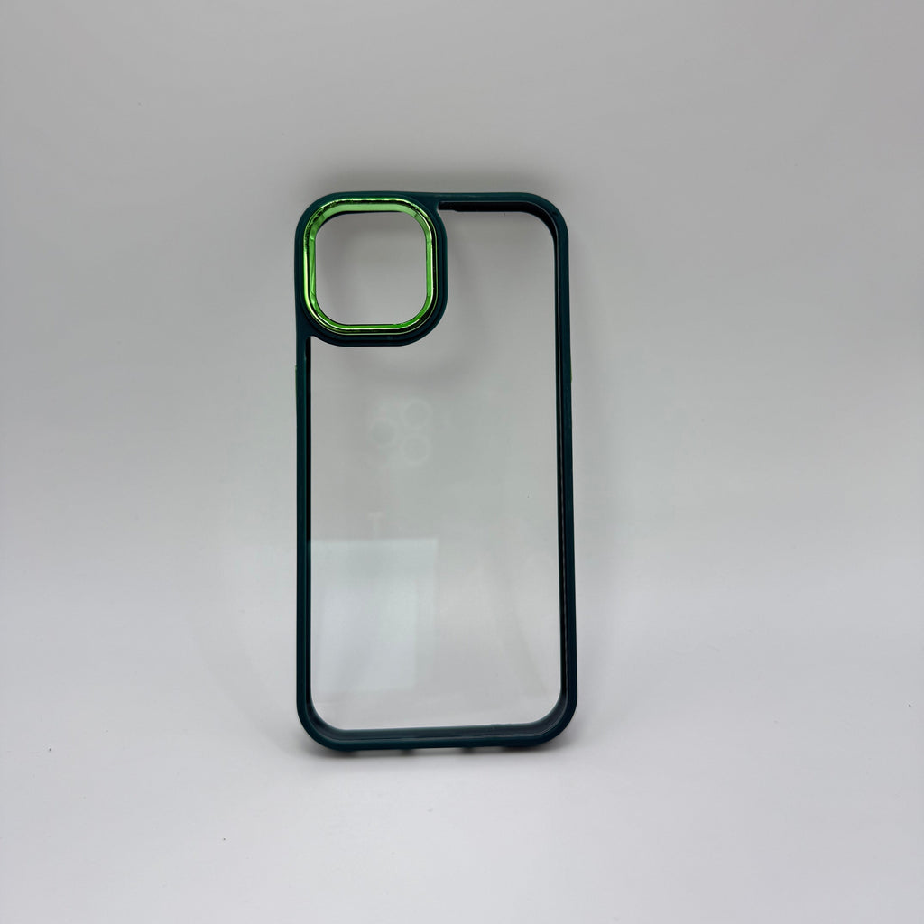 CASE IPHONE 13-14 BORDE COLOR VERDE