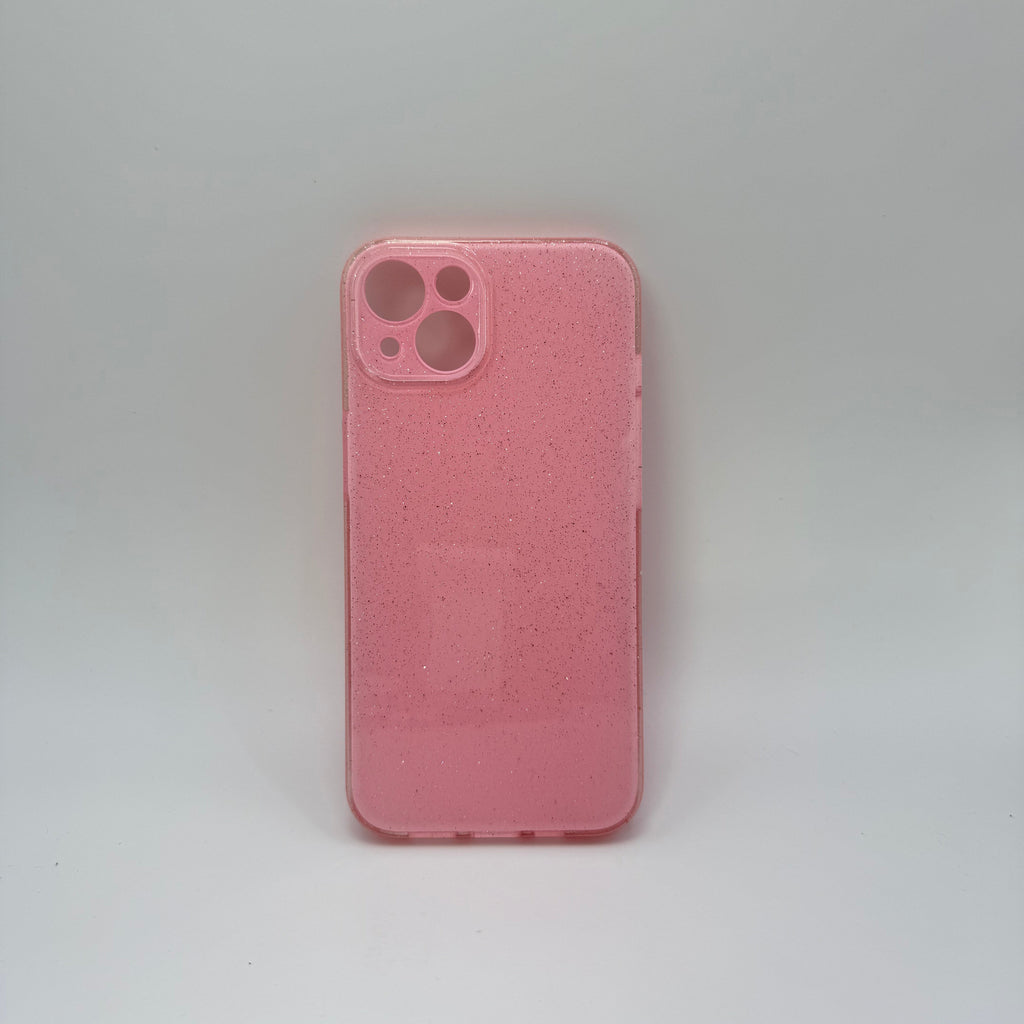 CASE IPHONE 14 PLUS DESTELLOS ROSADO