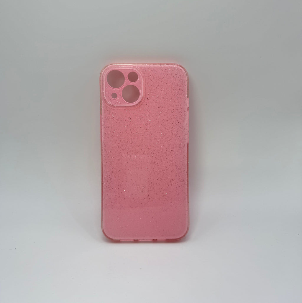 CASE IPHONE 13-14 DESTELLOS ROSADO