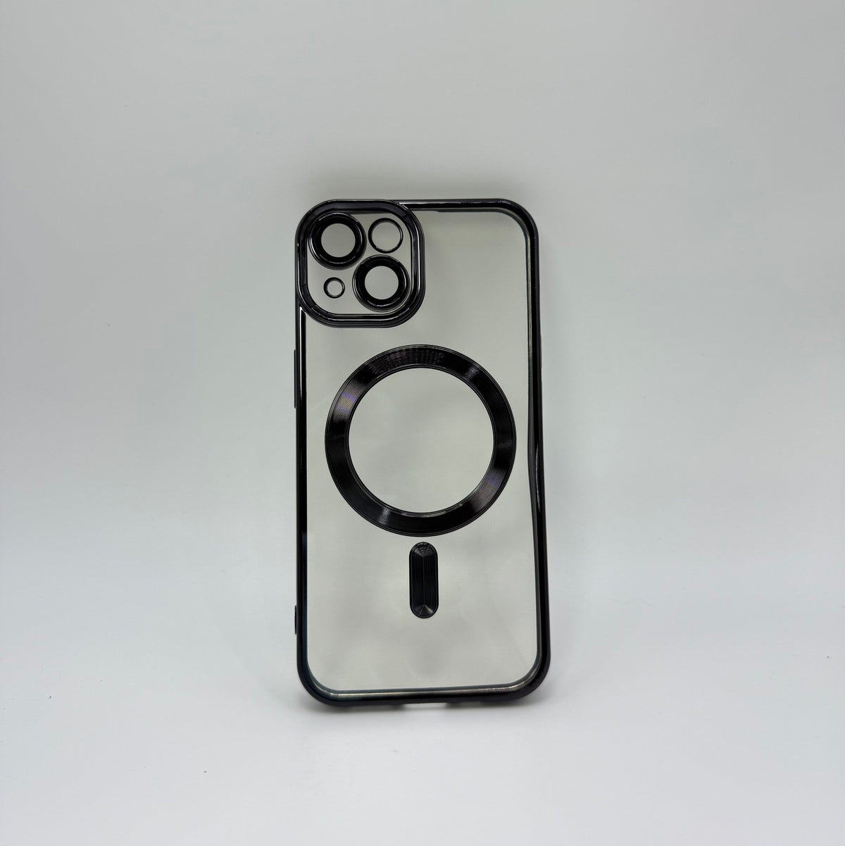 CASE IPHONE 14 PLUS BORDE METALIZADO MAGSAFE NEGRO