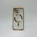 CASE IPHONE 14 PLUS BORDE METALIZADO MAGSAFE DORADO