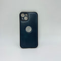 CASE IPHONE 13-14 TIPO CUERO AZUL