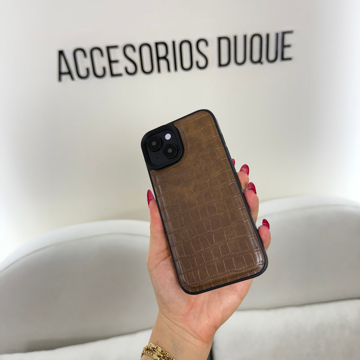 CASE IPHONE 13-14 COCODRILO CAFÉ