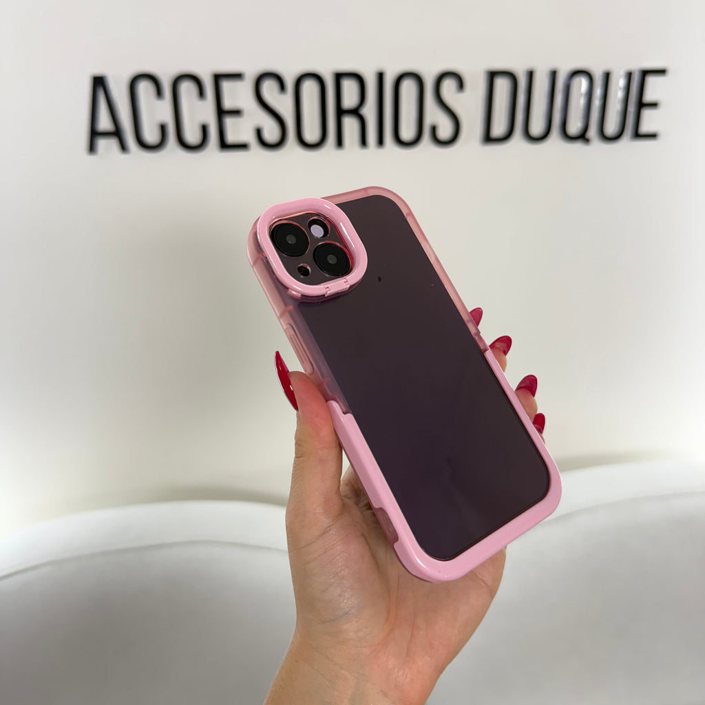 CASE IPHONE 14 PLUS SOPORTE ROSADO