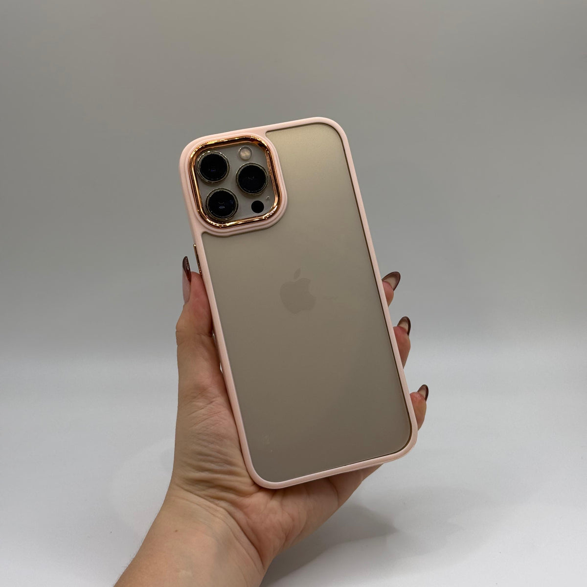 CASE IPHONE 13 PRO BORDE COLOR ROSADO